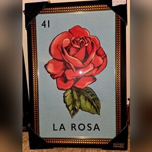 Framed La Rosa Art Print